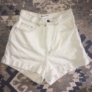 Denim High-Waist Cuff Short